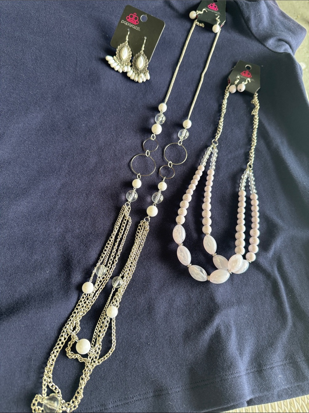 NWT two necklaces and theee earrings